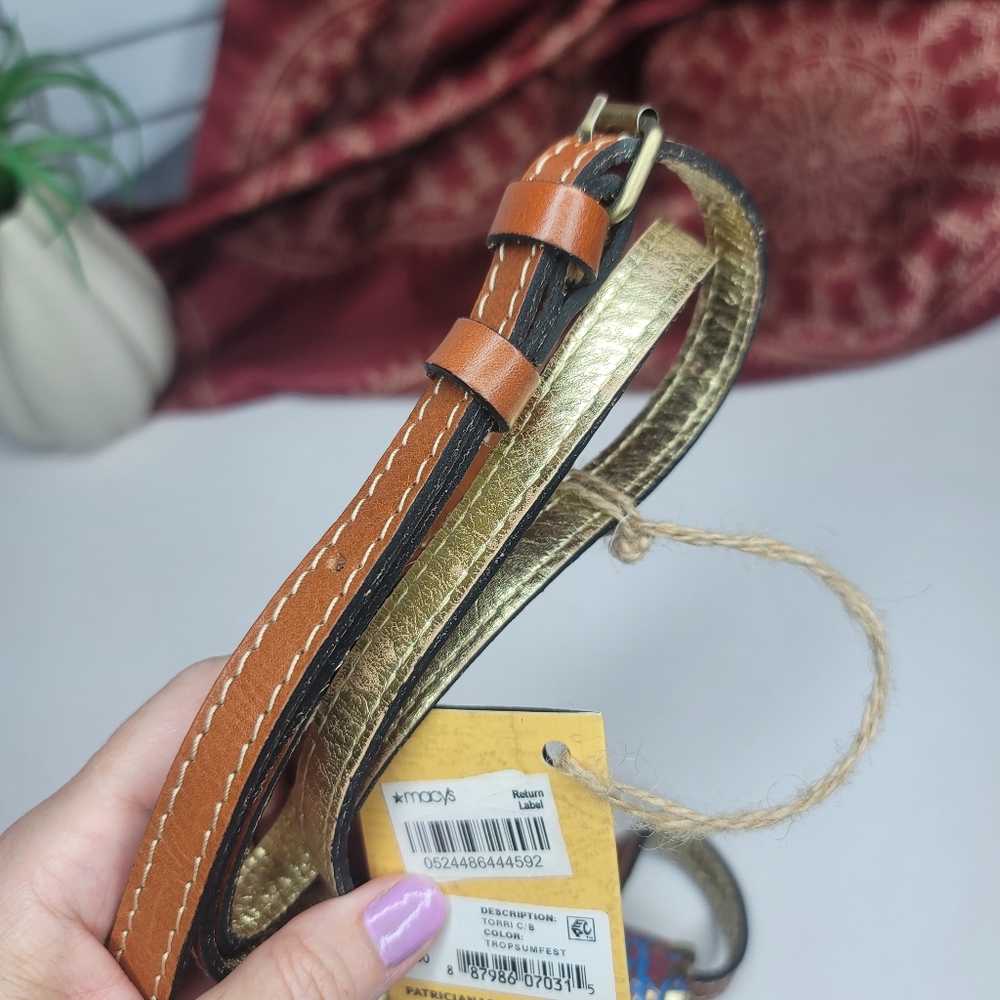 Patricia Nash Torri Crossbody Bag Tropical Summer Fest Leather NWT - Picture 10 of 13